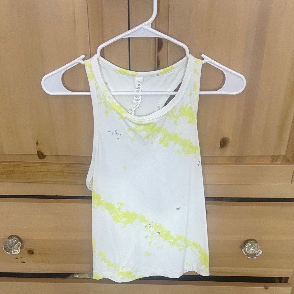 Lululemon Align Waist-Length Racerbqck in Washed Electric Yellow